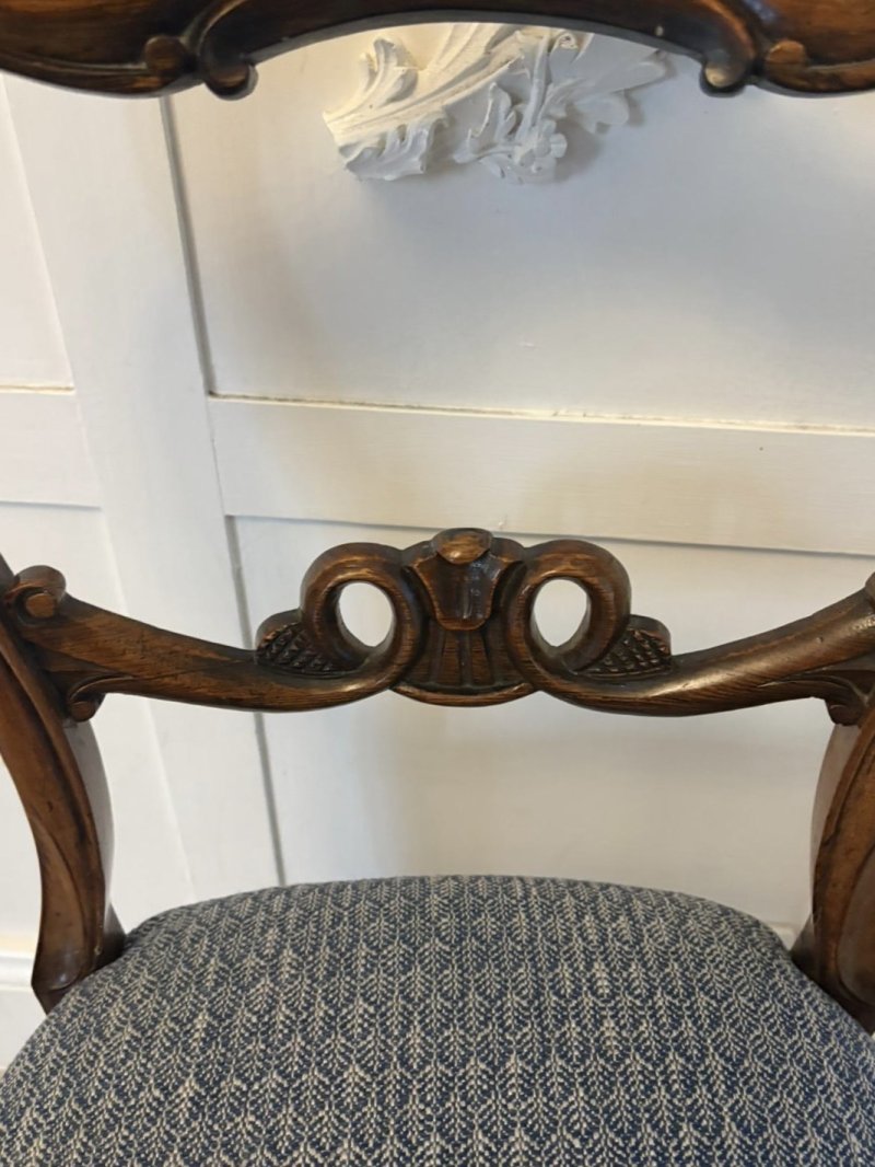 Outstanding Quality Set of Six Antique Victorian Rosewood Dining Chairs - Image 13